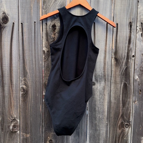 ba&sh Forever Cutout Racerback Bodysuit Black Size Small - Picture 11 of 12